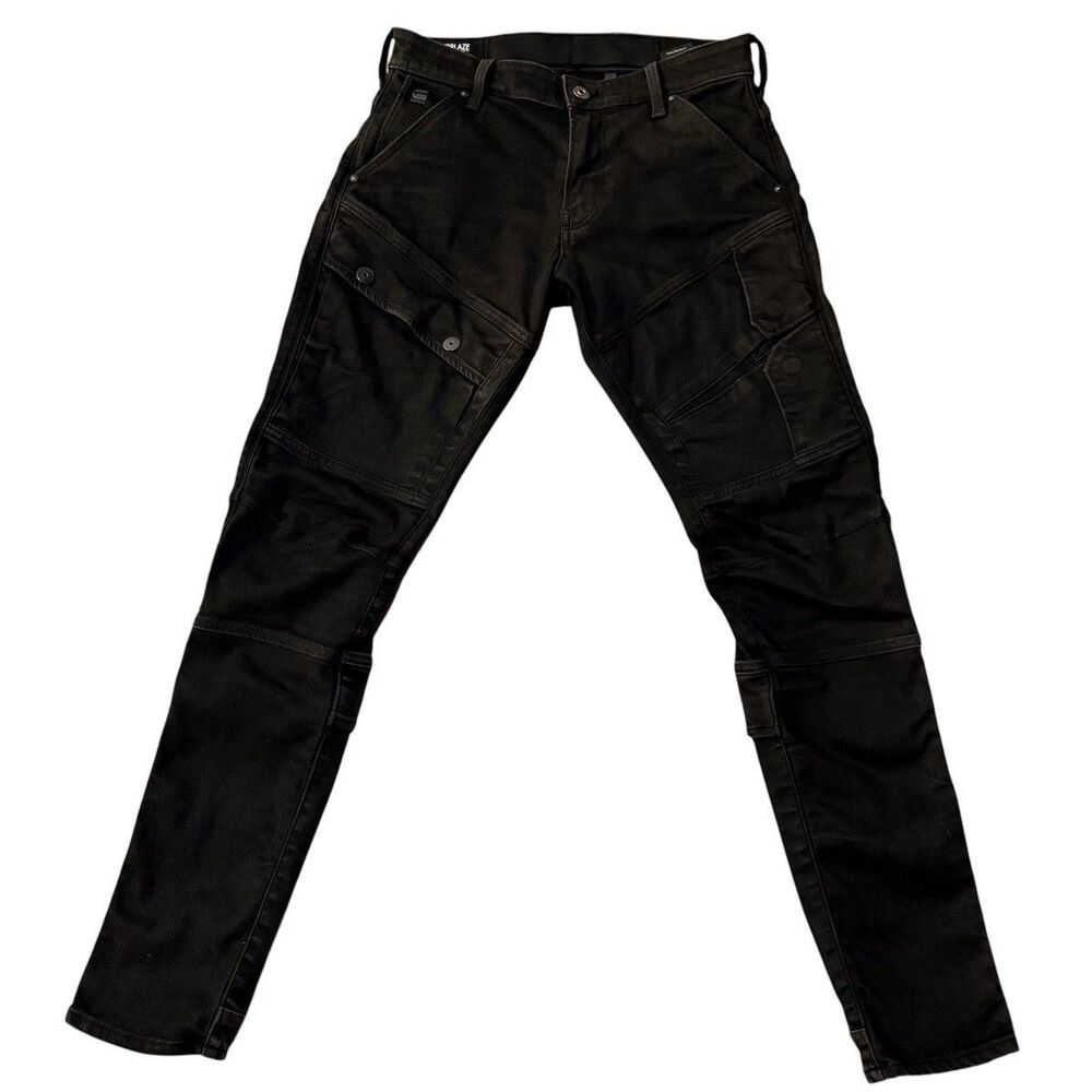G‑Star RAW Airblaze 3D Skinny Denim Jeans Black Mens 31x32 Pockets Skater Grunge